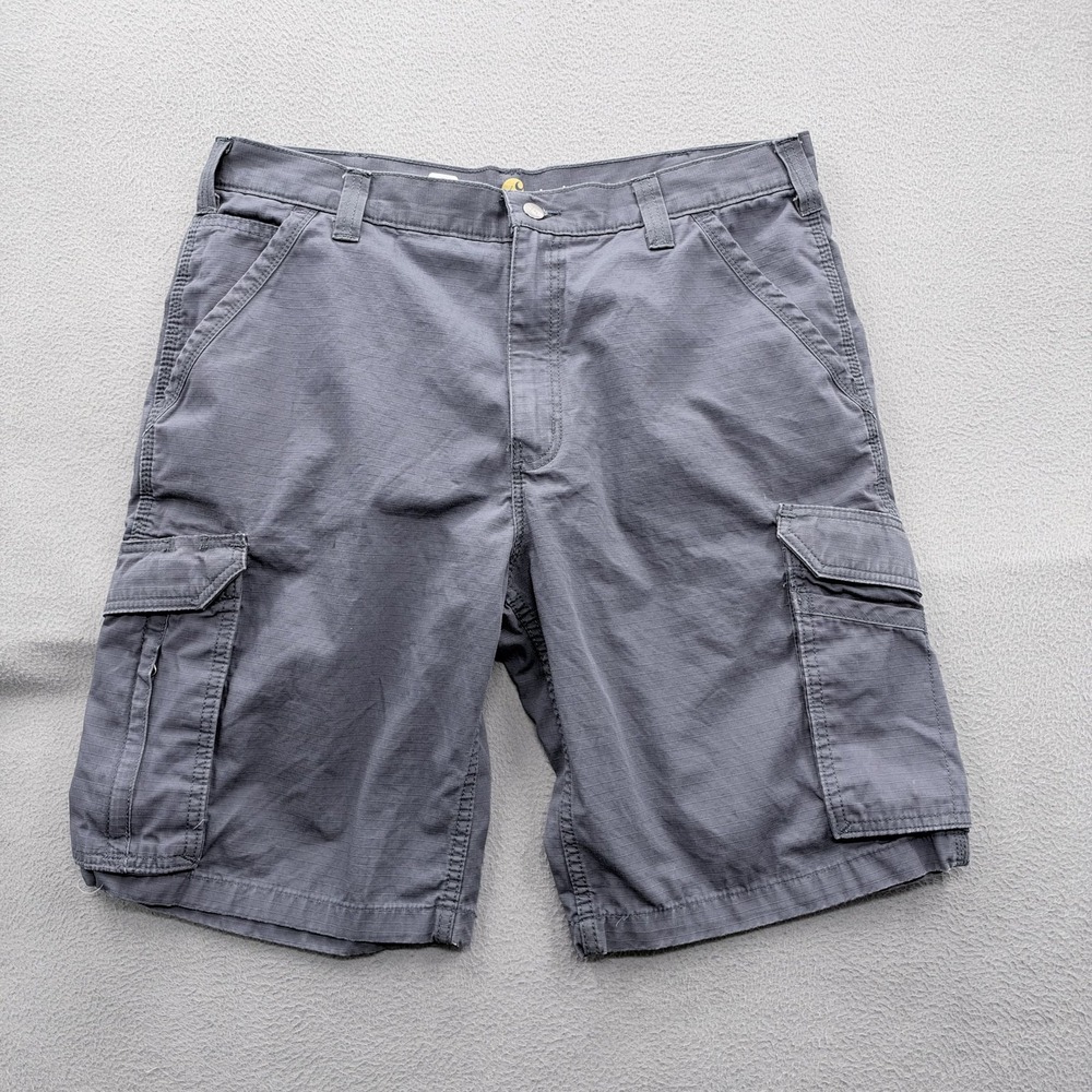 Carhartt Shorts Mens 36 Blue Cargo Canvas Relaxed Fit 11 Inseam Workwear